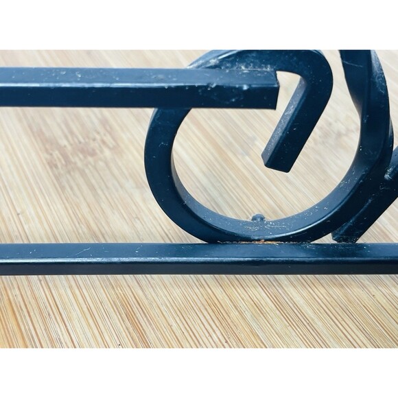 Wrought Iron Bread Basket Tray Loaf Fleur De Lis Brown Oil Rubbed Bronze Planter - Picture 7 of 12